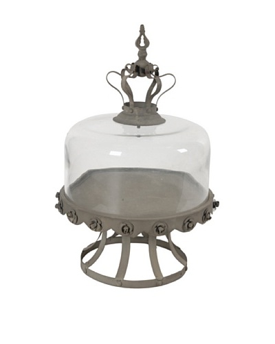 A&B Home Glass King's Crown Dome with Stand