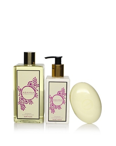 Abahna Soothing Frangipani & Orange Blossom 3-Piece Luxury Bath Set