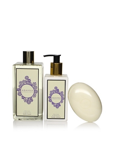 Abahna Relaxing Lilac Rose & Geranium 3-Piece Luxury Bath Set