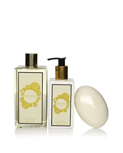 Abahna Uplifting Mandarin & Sicilian Bergamot 3-Piece Luxury Bath Set