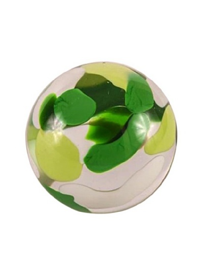 Abby Modell Small Paper Weight, Green Swirl