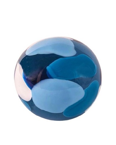 Abby Modell Small Paper Weight, Aqua Swirl