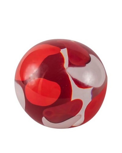 Abby Modell Small Paper Weight, Red Swirl