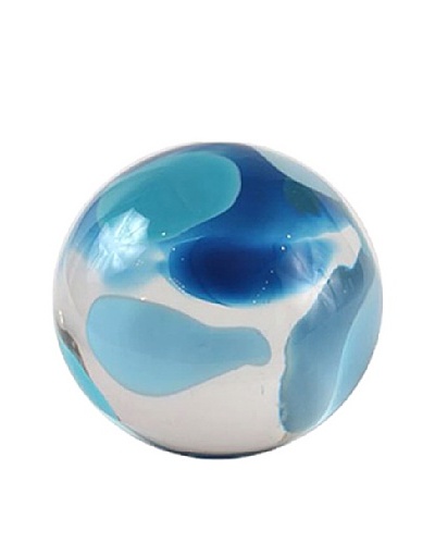 Abby Modell Small Paper Weight, Turquoise Swirl