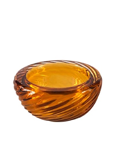 Abby Modell Optic Twist Bowl, Amber