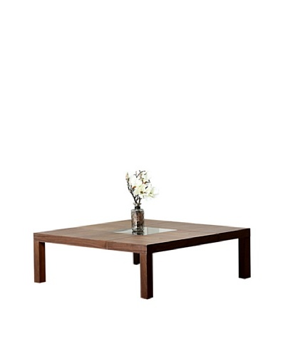 Abbyson Living Corbin Square Coffee Table, Walnut