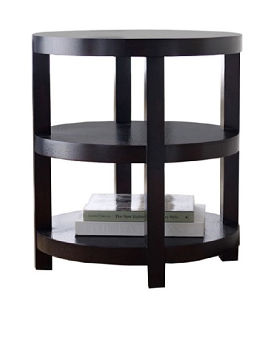 Abbyson Living Adam's Morgan Round End Table, Espresso