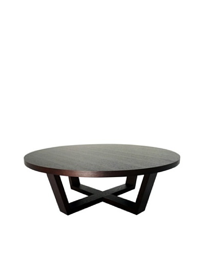 Abbyson Living Samila Round Coffee Table, Espresso