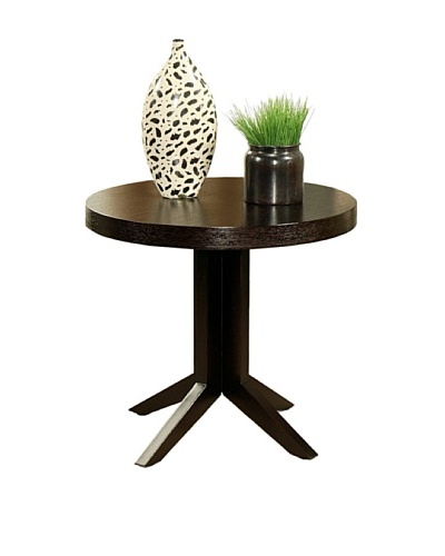 Abbyson Living Heritage Round Espresso Tea End Table