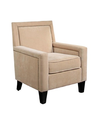 Abbyson Living Tafteen Nailhead Trim Armchair, Cream