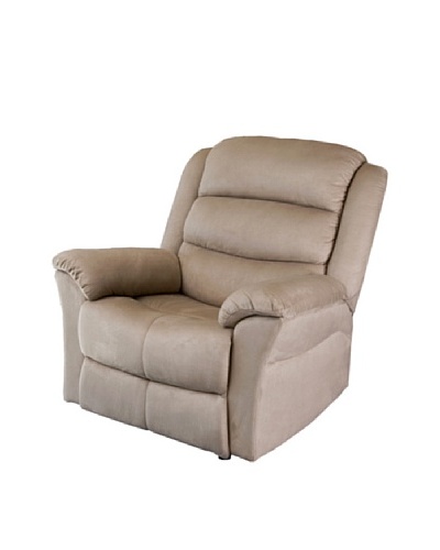 Abbyson Living Aussie Microsuede Rocker Recliner, Beige/French Cream