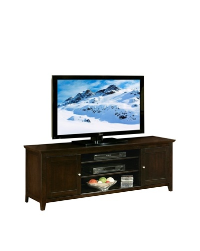 Abbyson Living Cassie Solid Oak Wood TV Console, Espresso