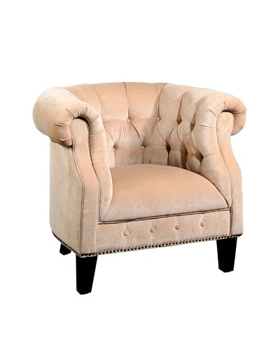 Abbyson Living Camber Nailhead Trim Armchair, Cream