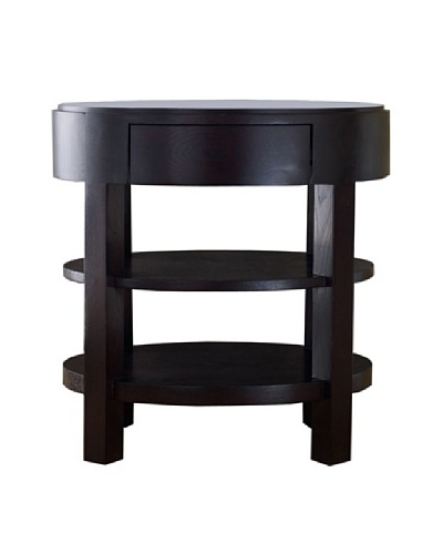 Abbyson Living Adam’s Morgan Ellipse End Table, Espresso