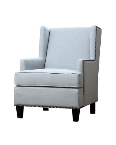 Abbyson Living Morrena Nailhead Trim Armchair, Light Blue