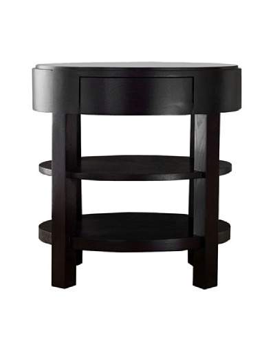 Abbyson Living Maytime Ellipse End Table, Rich Caramel