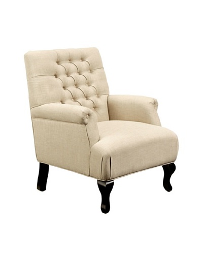 Abbyson Living Romalee Tufted Club Chair, Natural