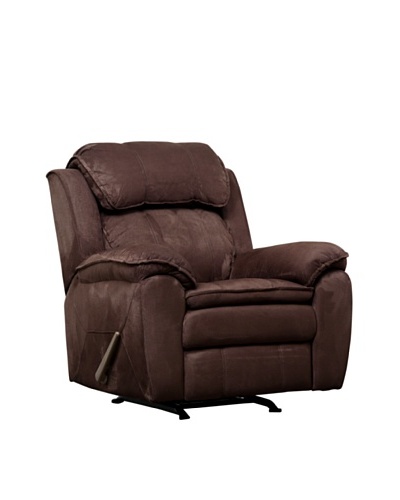 Abbyson Living Kara Microsuede Rocker Recliner, Dark Truffle