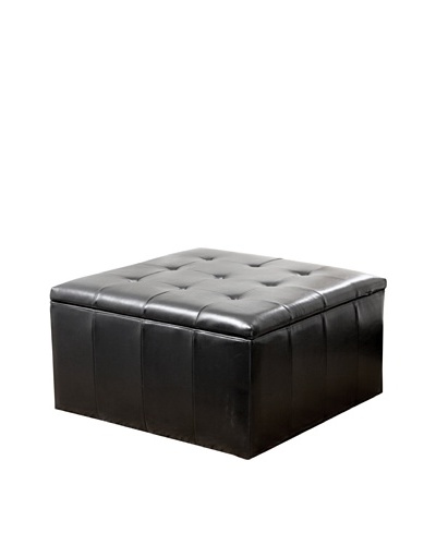 Abbyson Living Noel Storage Cocktail Ottoman, Dark Truffle