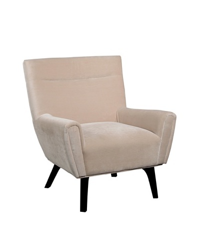 Abbyson Living Marquis Microsuede Armchair, Cream/Espresso