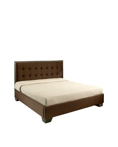 Abbyson Living Blissim King Platform Bed, Dark Truffle