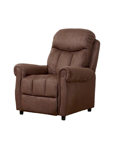 Abbyson Living Malibu Microsuede Pushback Recliner, Dark Truffle