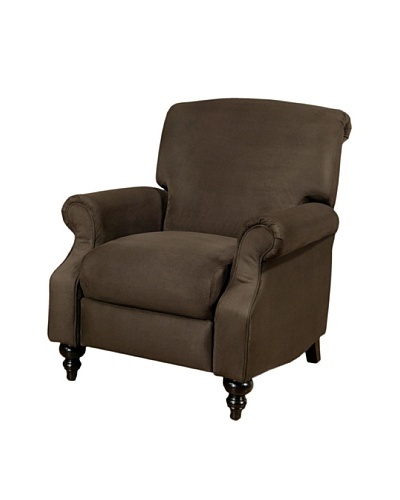 Abbyson Living Vienna Push-Back Recliner, Dark Brown