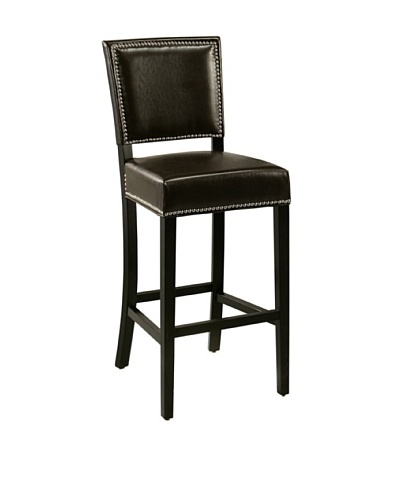 Abbyson Living Napa Bicast Leather Bar Stool, Brown