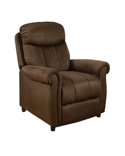 Abbyson Living Bayside Push-Back Recliner, Dark Brown