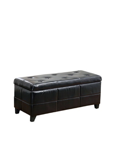 Abbyson Living Di Santo Storage Ottoman, Dark Truffle