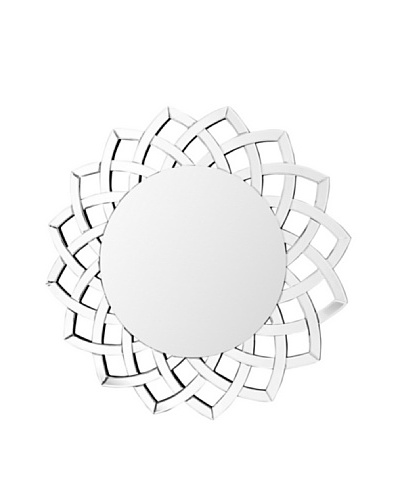 Abbyson Living Iza Lee Round Wall Mirror, Silver