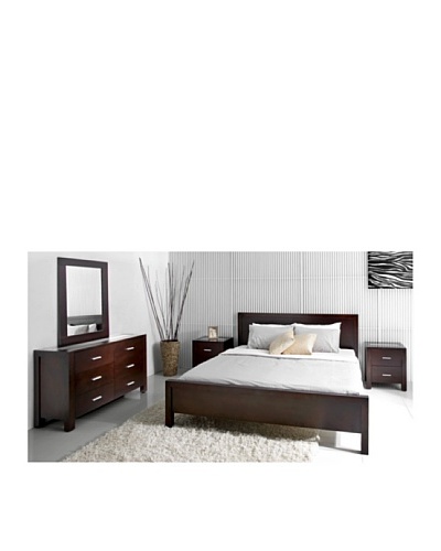 Abbyson Living West Park 5-Piece Queen Bedroom Set, Caramel Mocha