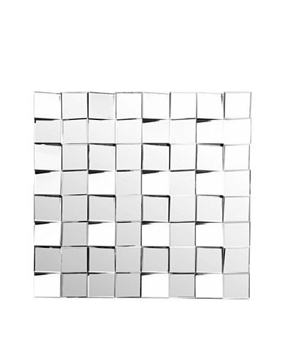 Abbyson Living Wynn Square Wall Mirror, Silver