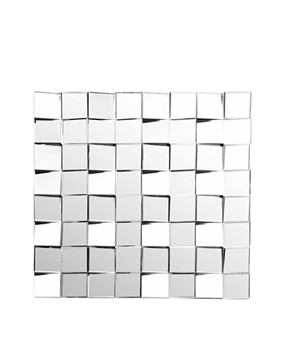 Abbyson Living Wynn Square Wall Mirror, Silver