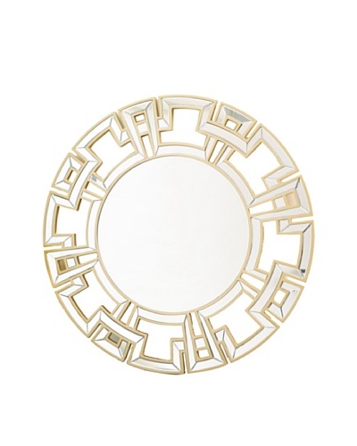 Abbyson Living Zentro Round Wall Mirror [Gold]
