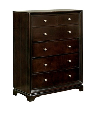 Abbyson Living Capriva 6-Drawer Chest, Dark Truffle