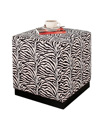 Abbyson Living Ebra Zebra Cube Ottoman, Zebra