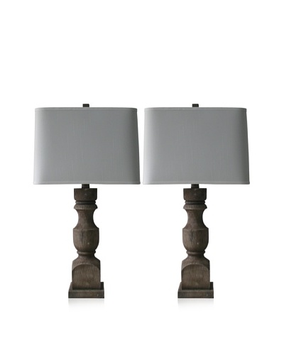 Murray Feiss Set of 2 Table Lamps, Antique Driftwood