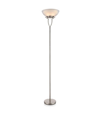 Adesso Yorkville Floor Lamp [Satin Steel]