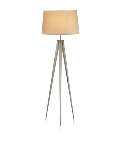 Adesso Producer Floor Lamp, Satin Steel