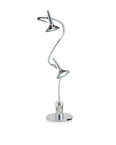 Adesso Radar Spiral LED Table Lamp, Chrome