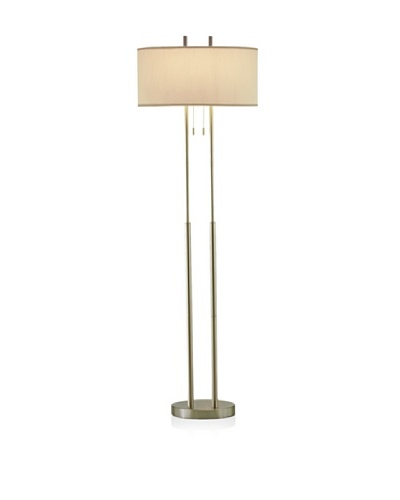 Adesso Duet Floor Lamp, Satin Steel