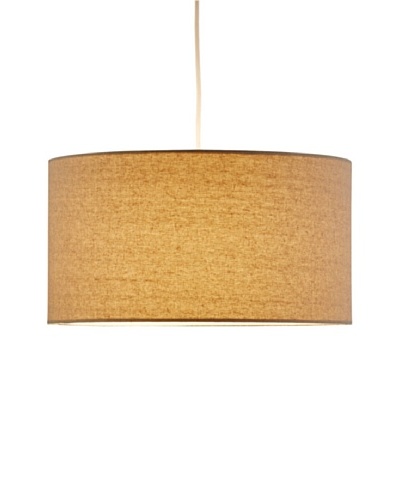 Adesso Harvest Drum Pendant, Flax