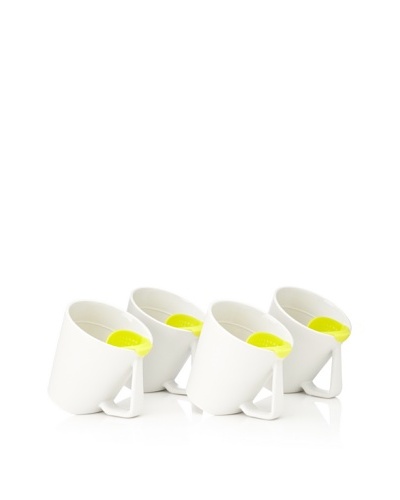 AdNArt Set of 4 Tea Tilt Mugs, Yellow, 14-Oz.As You See