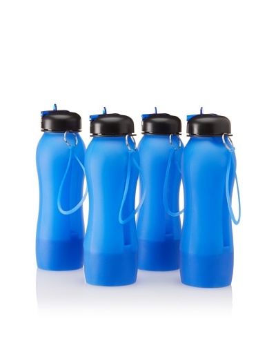 AdNArt Set of 4 Music-on-the-Go Beat Bottles, Blue, 18-Oz.