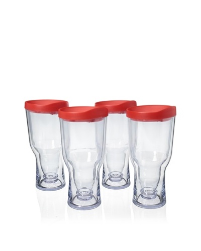 AdNArt Set of 4 Brew to Go, Red