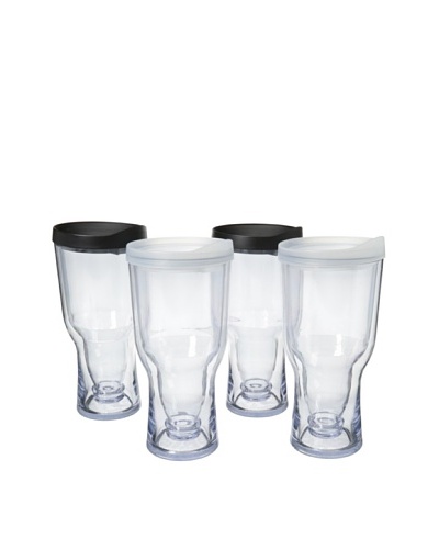 AdNArt Set of 4 Brew to Go, Black/White