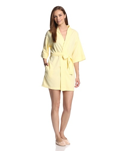 Aegean Apparel Women's Waffle Knit Kimono Robe