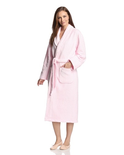 Aegean Apparel Women’s Textured Stripe Long Robe