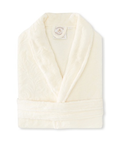 Aegean Apparel Women's Scroll Emboss Plush Robe